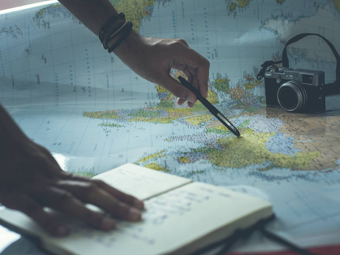 Writing out travel plans